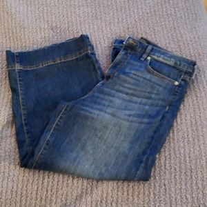 Banana republic women's high rise wide leg crop jeans